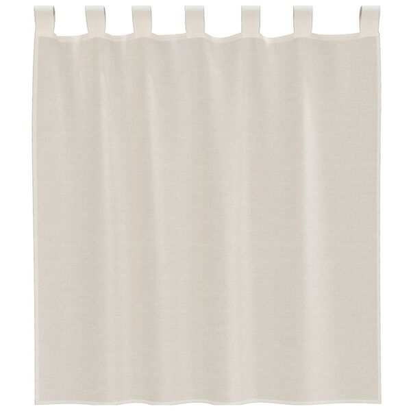 vidaXL Voile Curtains with Tab Top 2 pcs Cream