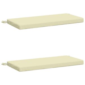 vidaXL 2-Piece Bench Cushions SOEST 2 pcs 100% Polyester Cream