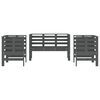 vidaXL 3 Piece Garden Lounge Set Grey Solid Wood Pine