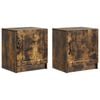 vidaXL Bedside Cabinet 2 pcs Smoked Oak 43 x 34.5 x 47 cm