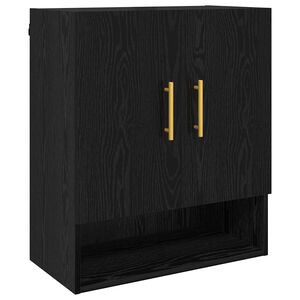 vidaXL Wall Cabinet Black oak 60 x 31 x 70 cm Engineered wood