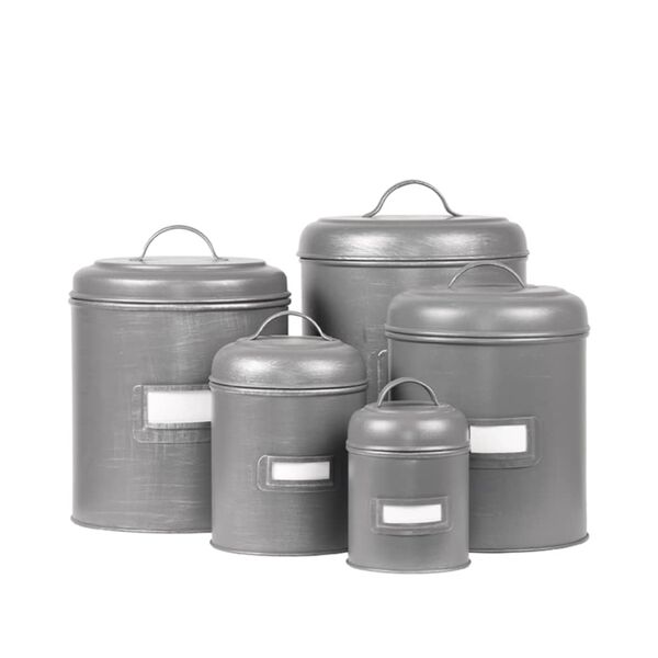 LABEL51 Canister 18x18x24 cm L Antique Grey