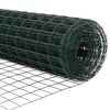 vidaXL Fence with Posts Green 1.6 x 10 m Steel