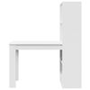 vidaXL Desk with Shelf White 122 x 67 x 145 cm Engineered Wood