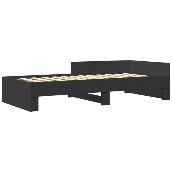 vidaXL Bed Frame without Mattress Black 100x200 cm Engineered Wood