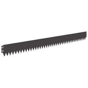 vidaXL Lawn Edging 20 pcs 103 x 10 cm Steel Black