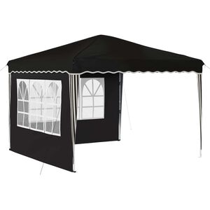 vidaXL Pop-up Party Tent Black 288 x 288 x 245 cm Oxford Fabric