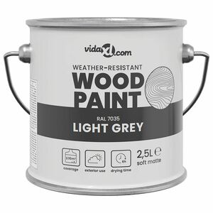 vidaXL Wood Paint Grey 16.5 x 16.5 x 16 cm Wall Print