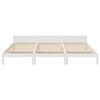 vidaXL Family Bed Frame No Mattress White 240x200 cm Solid Wood Pine