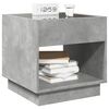 vidaXL Bedside Table with Infinity LED Concrete Grey 50x50x50 cm