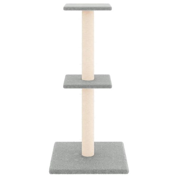 vidaXL Cat Tree with Sisal Scratching Posts Light Grey 73 cm