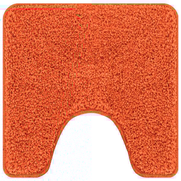 vidaXL Anti-slip Bath Mat with Toilet Cut Orange 50 x 50 cm PP