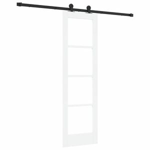 vidaXL Sliding Door ORKDAL White and Black 61 x 198.5 cm