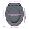 vidaXL Soft-Close Toilet Seat Quick Release Grey Oval