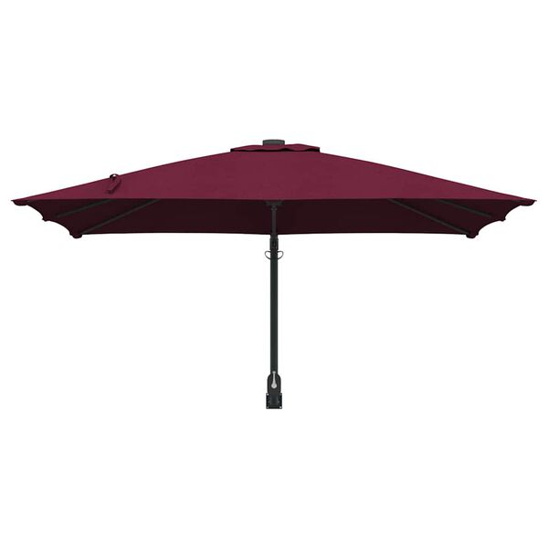 vidaXL Garden Parasol Red and Black 248.5 x 247.5 x 160 cm