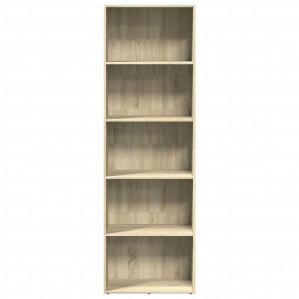 vidaXL Bookcase Sonoma Oak 60x30x189 cm Engineered Wood
