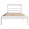 vidaXL Bed Frame without Mattress White 75x190 cm Small Single Solid Wood Pine