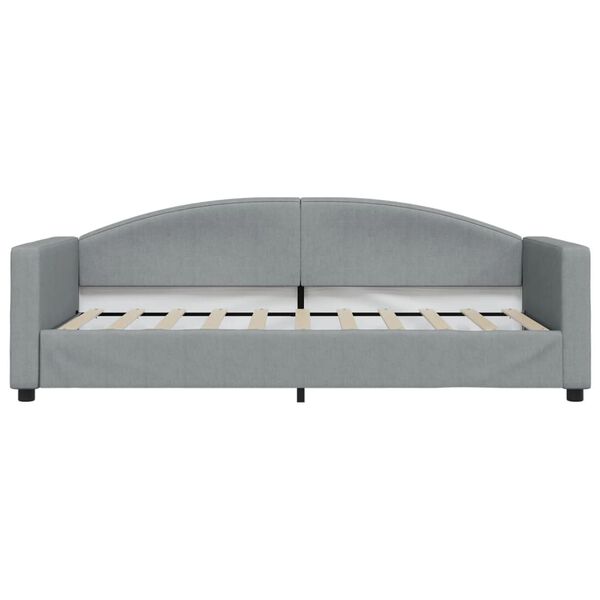 vidaXL Daybed with Mattress Blue Light Grey 90x190 cm Fabric