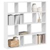 vidaXL Wall Cube Shelf 12 Compartments White Engineered Wood