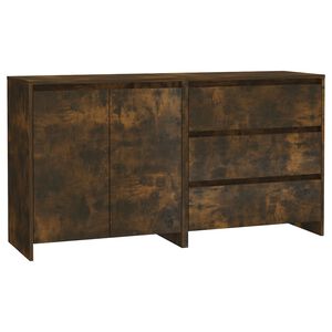 vidaXL 2 Piece Sideboard Smoked Oak Engineered Wood