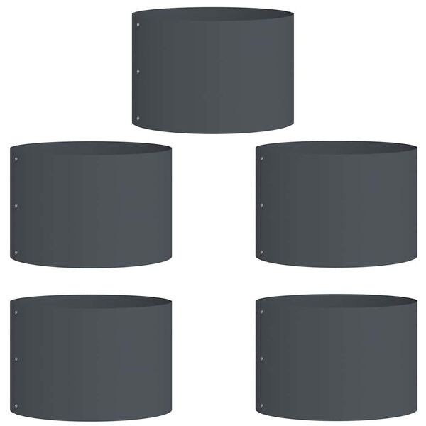 vidaXL Garden Planter 5 pcs Anthracite 30 x 30 x 20 cm
