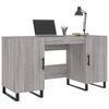 vidaXL Desk Grey Sonoma 140x50x75 cm Engineered Wood