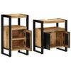 vidaXL Bathroom Furniture Set 2 pcs Brown Soild Rough Mango Wood