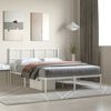 vidaXL Metal Bed Frame without Mattress with Headboard White 140x200cm