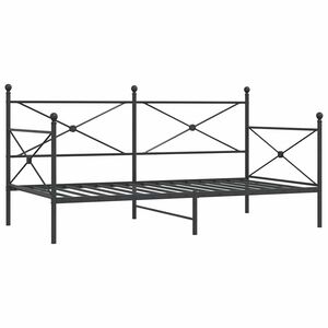 vidaXL Day Bed without Mattress Black 100x190 cm Steel