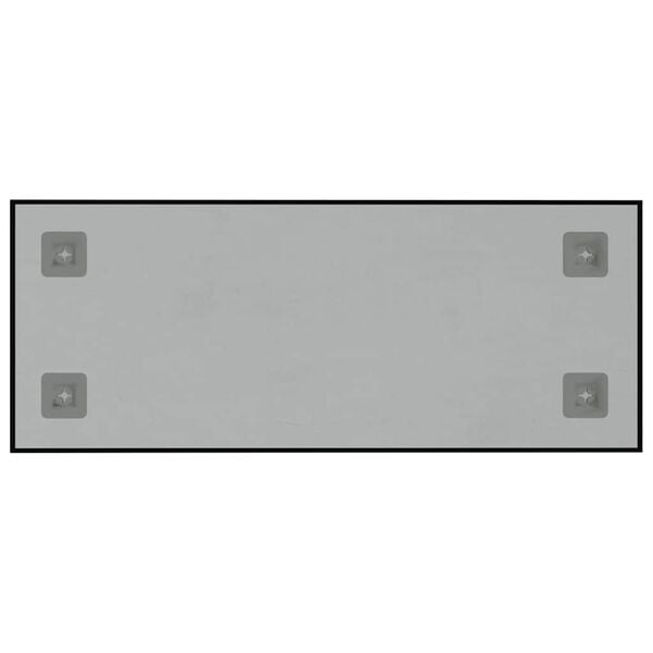 vidaXL Wall-mounted Magnetic Board Black 50x20 cm Tempered Glass