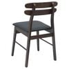 vidaXL Dining Chair 2 pcs Light Brown and Black Solid Wood