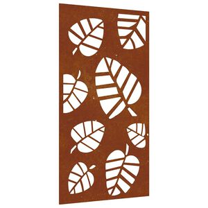 vidaXL Garden Wall Decoration 105x55 cm Corten Steel Leaf Design