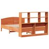 vidaXL Bookcase Bed without Mattress Wax Brown 120x200cm Solid Wood Pine