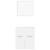 vidaXL 2 Piece Bathroom Furniture Set White Engineered Wood