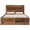 vidaXL Bed Frame with Headboard Old Wood 140 x 190 cm Solid Pine Wood