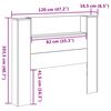 vidaXL Headboard Cabinet with LED Sonoma 120 x 16.5 x 103.5 cm