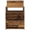 vidaXL Bedside Cabinet with 2 Drawers Old Wood 40x33x60 cm