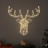 vidaXL Reindeer Head Warm white 68 x 36.5 x 62.5 cm Acrylic
