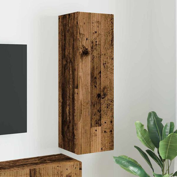 vidaXL TV Wall Cabinet Old Wood 30 x 31 x 100 cm Engineered Wood