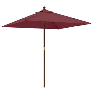vidaXL Garden Parasol with Wooden Pole Bordeaux Red 198x198x231 cm
