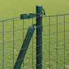 vidaXL Fence Post 7 pcs Green Steel