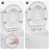 vidaXL Toilet Seat White 47 x 37 x 4 cm Duroplast