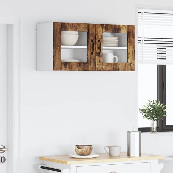 vidaXL Kitchen Cabinet 2 pcs Smoked Oak 40 x 31 x 40 cm