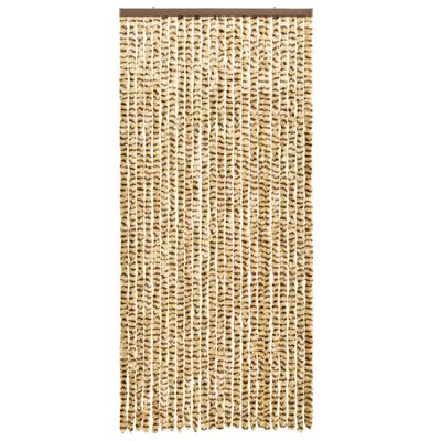 vidaXL Insect Curtain Beige and Brown 90x220 cm Chenille