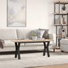 vidaXL Coffee Table Y-Frame 110x40x45.5 cm Solid Wood Pine and Steel