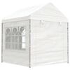 vidaXL Gazebo with Roof White 2.28x2.23x2.69 m Polyethylene
