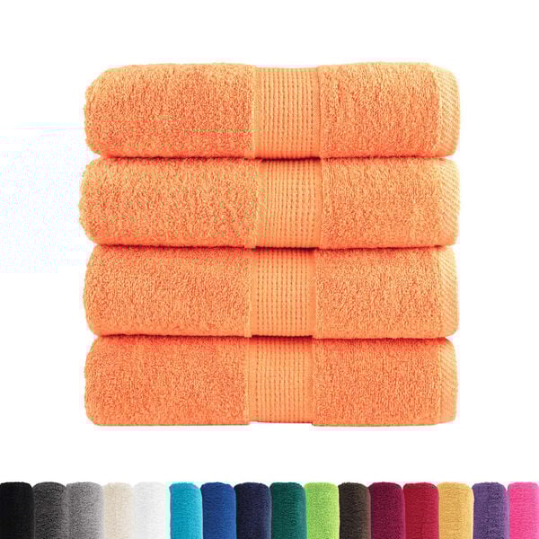 vidaXL Premium Guest Towels SOLUND 4 pcs Orange 30x50 cm 600 gsm