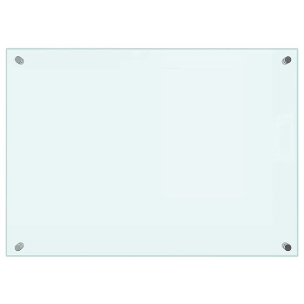 vidaXL Kitchen Backsplashes 2 pcs White 70x50 cm Tempered Glass