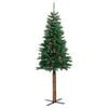 vidaXL Slim Christmas Tree Green 150 cm PVC and Solid Pine wood