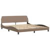 vidaXL Bed Frame with LED without Mattress "Zadar" Cappuccino 180x200 cm